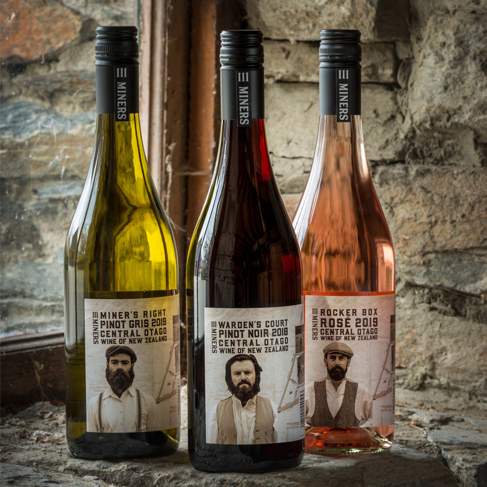 Three Miners Vineyard Central Otago range of wines 